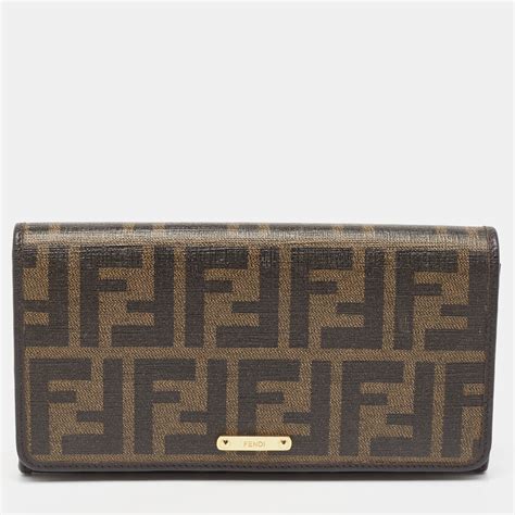 fendi zucca continental wallet|fendi peekaboo wallet.